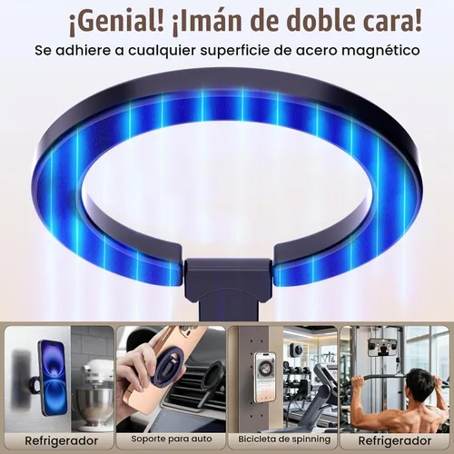 Vista 3 de Anillo magnético para teléfono MagSafe de doble cara con agarre magnético de teléfono compatible con iPhone 17/16/15/14/13 Pro Max Plus Mag Safe