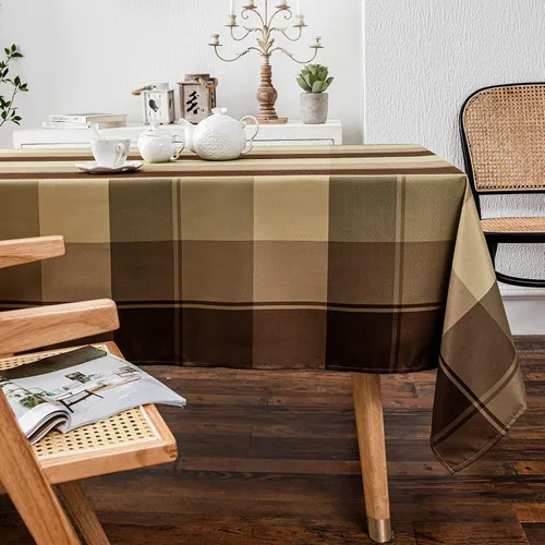Vista 12 de Melodieux Mantel rectangular a cuadros para exteriores, impermeable, resistente a las arrugas, decoración clásica de mesa, fiesta, cocina, comedor