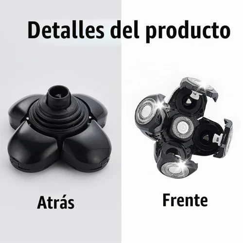 Vista 3 de 5 cabezales de repuesto para afeitadora de cabeza, cuchillas eléctricas Cabezas/4 piezas