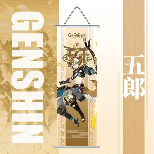 Vista 8 de Genshin Impact Gorou - Disfraz de cosplay para Halloween carnaval Navidad cosplay espectáculo de cómic con máscara