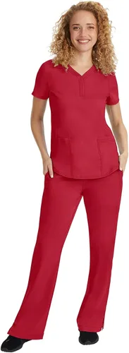 Vista 3 de Healing Hands Pantalón de hospital de etiqueta púrpura para mujeres modelo Taylor 9095 2 con cordón y 2 bolsillos