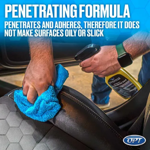 Vista 5 de Optimum Protectant Plus - Protector interior automotriz, protección UV patentada, limpia, restaura, protege el cuero, vinilo y plástico (17 onzas)