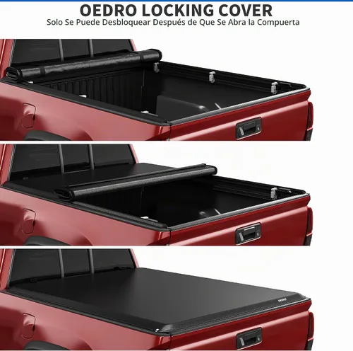 Vista 5 de OEDRO Cubierta enrollable suave para caja de camioneta para Ridgeline 2017