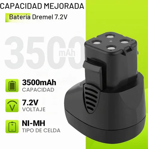 Vista 2 de Batería de 7,2 voltios 3500mAh para Dremel 7700-01 y 7700-02 757-01