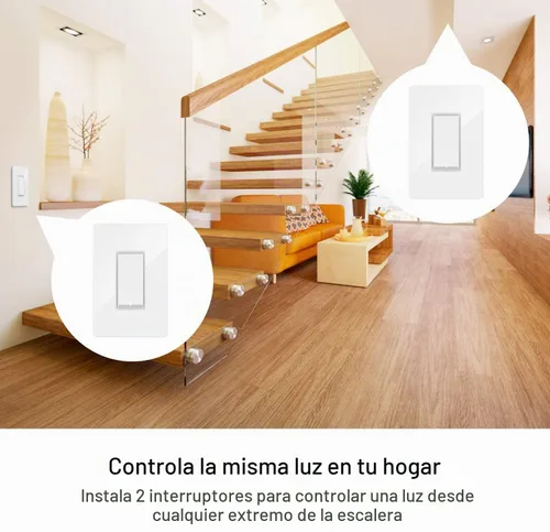 Vista 3 de TREATLIFE Paquete de 4 interruptores inteligentes de 3 vías, interruptor de luz inteligente WiFi de 2.4 GHz, funciona con Alexa, Google Home