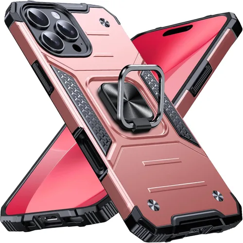 Vista 122 de Anqrp Funda resistente para iPhone 6/7/8/SE/SE2 con soporte de anillo mejorado y agarre, grado militar, a prueba de golpes, resistente y robusta