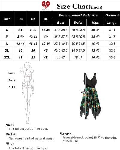 Vista 6 de Kate Kasin Trajes de baño de dos piezas para mujer, con control de abdomen, de malla, con pantalones cortos