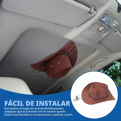 Vista 2 de MagiDeal Soporte para sombrero de vaquero, resistente y resistente con resorte integrado, para evitar que tu sombrero termine en la tabla del piso