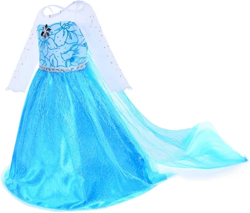Vista 4 de Party Chili Disfraces de princesa para fiesta de cumpleaños con accesorios para niñas pequeñas
