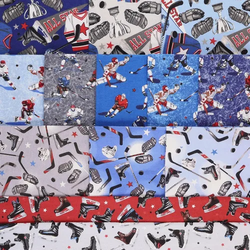 Vista 4 de Mook Fabrics Franela PRT Hockey, corte gris por The Yard