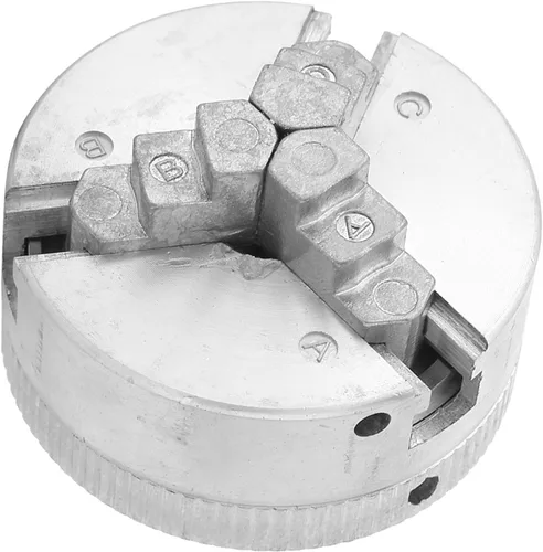 Vista 5 de Z011 Micro Torno Mandril, Aleación de Zinc 3-Jaw Chuck Clamp Accesorio con Dos Varillas de Bloqueo para Mini Torno de Metal