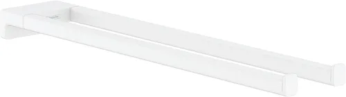 Vista 6 de hansgrohe AddStoris 41770340 - Toallero de doble asa en cromo negro cepillado, accesorios de 1 pulgada