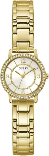 Vista 17 de GUESS Reloj analógico de silicona dorada y negra Negro/Oro/Champán