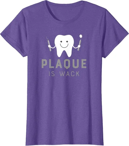Vista 8 de Plaque is Wack Funny Dental Hygienist T-Shirt Asphalt Grey