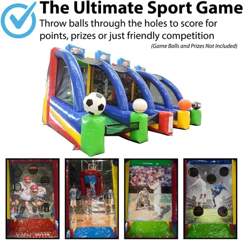 Vista 4 de TentandTable Juego inflable de los deportes comerciales 4-en-1, lanzamiento