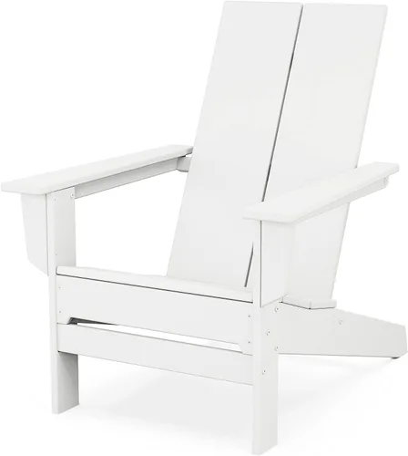 Vista 16 de POLYWOOD - Silla plegable contemporánea moderna Adirondack en gris pizarra Plegable Gris Pizarra