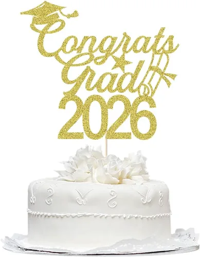 Vista 12 de Decoración para tartas Congrats Masters 2025, decoración de pastel de felicitaciones graduadas, suministros de decoración de fiesta de graduación
