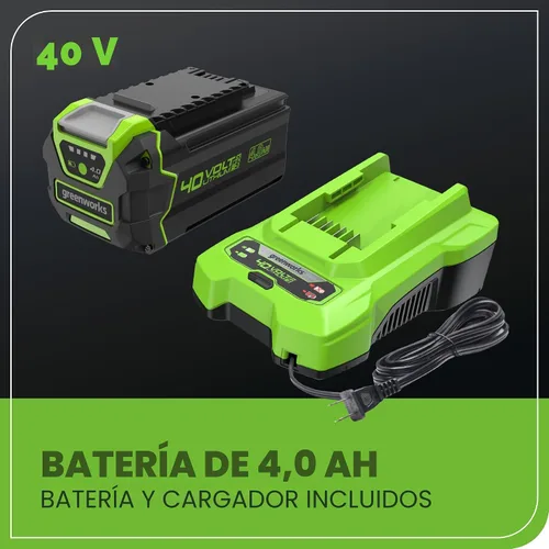 Vista 9 de Greenworks Cortacésped inalámbrico de 40 V y 17 pulgadas, motor sin escobillas, batería de 4.0 Ah y cargador (más de 75 herramientas compatibles)