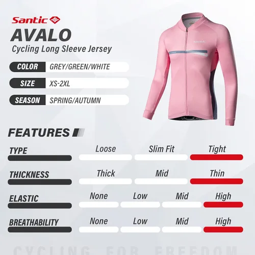 Vista 33 de Santic - Camiseta de ciclismo para hombre, manga larga, reflejante, cremallera completa, con bolsillos