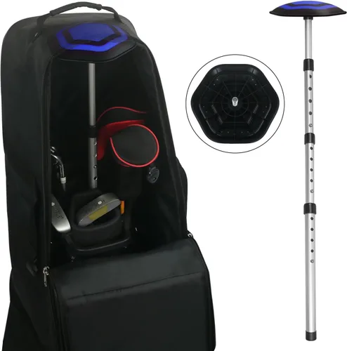 Vista 6 de Sistema de soporte de bolsa de viaje de golf, kit de protección de viaje de club de golf