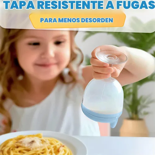 Vista 5 de VIKROM - Vaso de vino para niños pequeños con tapa, resistente a derrames, copa de 5 onzas
