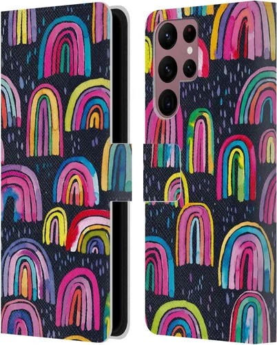 Vista 269 de Head Case Designs Officially Licensed Ninola Brushstrokes Black Summer Patterns Leather Wallet Case Compatible with Samsung Galaxy A07 4G