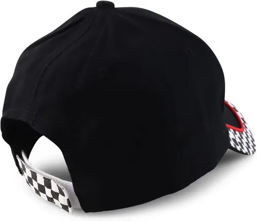 Vista 3 de Gorra de béisbol de algodón con tema de bandera de carreras de tamaño juvenil