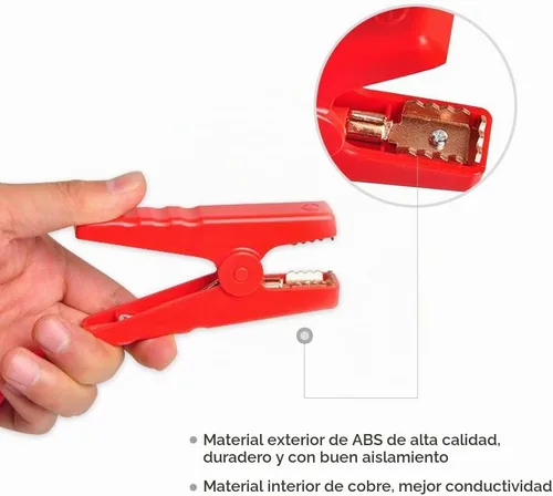 Vista 7 de Cable de arranque EC5 KUNCAN con pinzas para batería - Pinzas de cocodrilo de 12V de repuesto para cable de puente de coche con conector hembra EC5