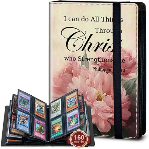 Vista 49 de Rossy Carpeta de tarjetas con 4 bolsillos, carpeta de tarjetas intercambiables, álbum de colección de tarjetas, para 160 tarjetas de carga lateral