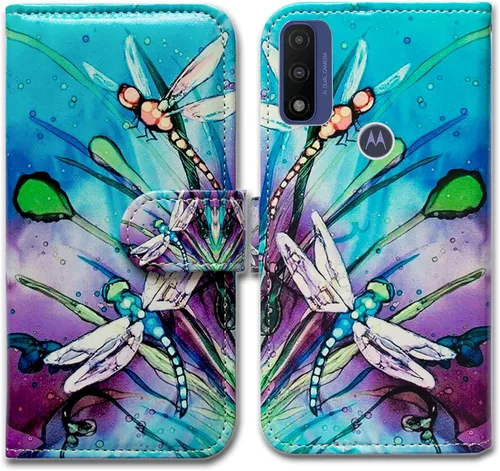 Vista 9 de Bcov Funda de piel con tapa para teléfono Motorola Moto G Pure/Power 2022 - Patrón de pájaro negro, ranura para tarjetas, bloqueo magnético, función
