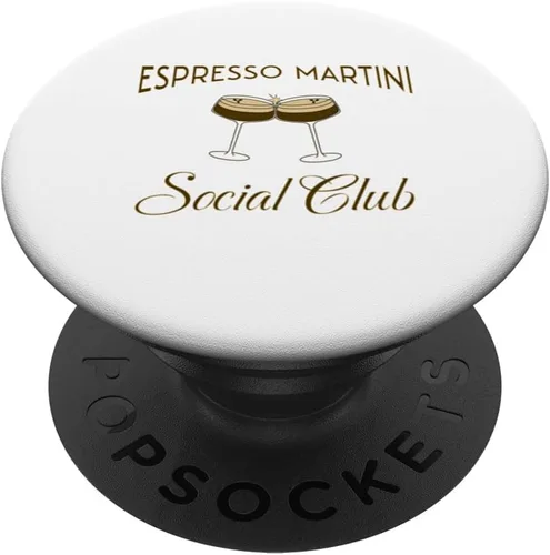 Vista 6 de Elegante diseño Espresso Martini Social Club para despedida de soltera PopSockets MagSafe PopGrip para iPhone