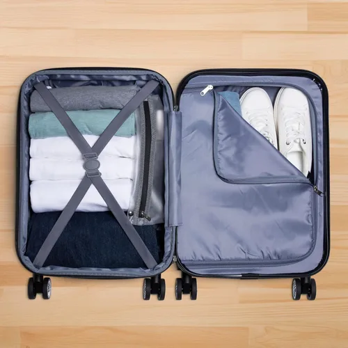 Vista 8 de Elite Luggage Equipaje giratorio extensible de mano rígido, Negro -, Equipaje giratorio extensible de mano rígido