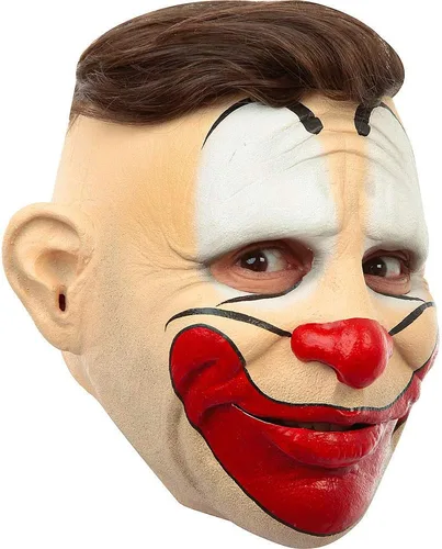 Vista 3 de Ghoulish Masks Máscara de látex de payaso personalizable para adultos, Rojo