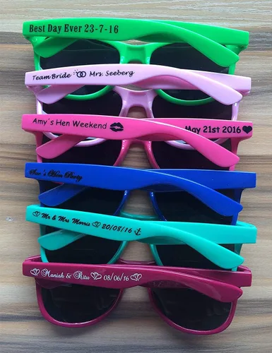 Vista 5 de GZLDGIFTS Gafas de sol personalizadas para fiesta de boda con destino a granel, regalos para novia, regalos de gafas de sol para despedida de soltero