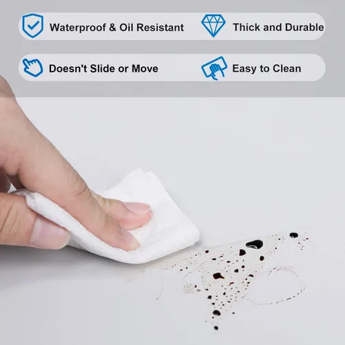 Vista 10 de LONGFITE Tapete extra grande de silicona gruesa antideslizante y resistente al calor para enrollar masa de pastelería, protector de encimera