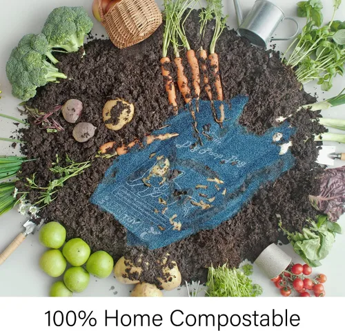 Vista 2 de Home Bolsas compostables para excrementos de perro con asas, bolsas extragruesas a prueba de fugas, sin perfume y ecológicas, 9 x 13 pulgadas