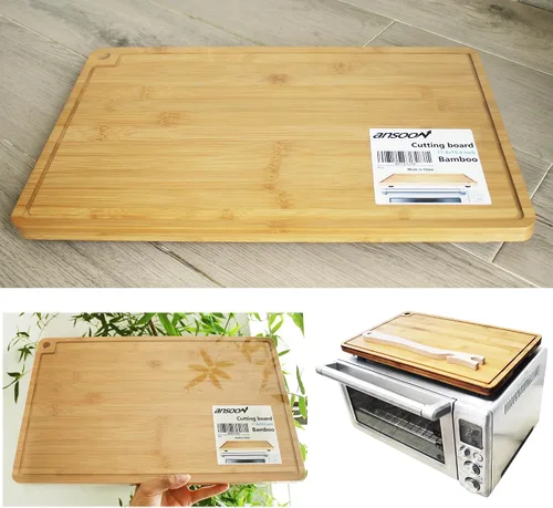 Vista 3 de Tabla de cortar de bambú apta para horno tostador Breville 860 BSS/845BSS/BOV800XL