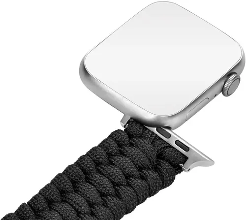Vista 4 de Monoprice Apple Watch - Pulsera de supervivencia de paracaídas con cierre de acero inoxidable, funciona con caras de reloj Apple Watch Series 1, 2