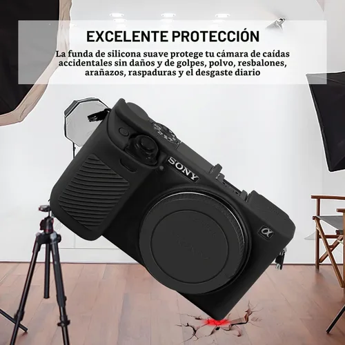 Vista 3 de Case for Sony Alpha A6000 ILCE-6000 Digital Camera, Black Soft Silicone,Anti-Scratch,Dustproof,Shockproof,Slim Fit,Enhanced Grip,Camera Skin Negro