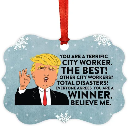 Vista 133 de Andaz Press Presidente Donald Trump Fancy Frame Recuerdo Adorno de Navidad Regalo de broma Ejecutivo de Cuenta, 1 paquete, Divertidas Ideas