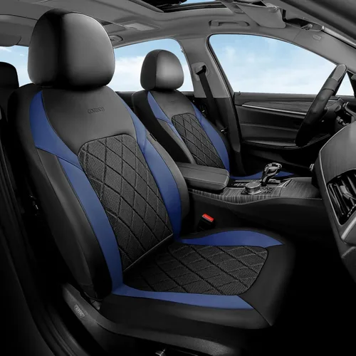 Vista 15 de Coverado Juego completo de fundas de asiento de automóvil, fundas de asiento de 5 asientos, protectores de asiento de malla transpirable, ajuste