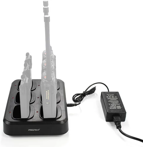 Vista 5 de Six-Way Charger Multi Unit Charger for Motorola Radio HT750 HT1250 PR860 EX500 MTX950 HT1250 PRO7150 JMNN4023 JMNN4024 WPLN4107 Walkie Talkie and
