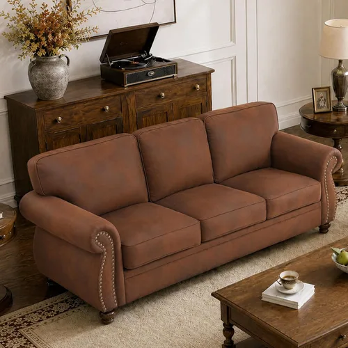 Vista 17 de Couchus Silla decorativa Mid-Century de 42 pulgadas de ancho, sofá