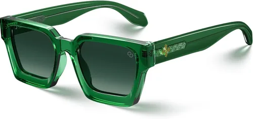 Vista 45 de VISOONE Moda 100% UV400 Protección Rectángulo TR90 Y2K Gafas de sol Accesorios para Mujeres Hombres RIVER, Transparente/Gris Rosa