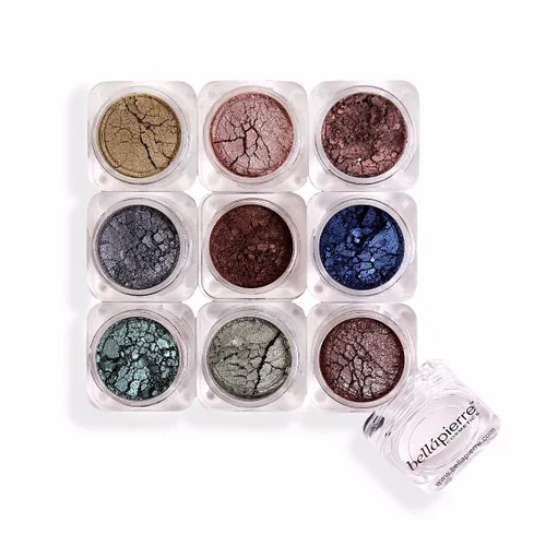 Vista 7 de bellapierre Shimmer Powder 9 Stack Sombra de ojos sin parabenos Maquillaje de ojos vegano y libre de crueldad – 9 unidades – Astrid