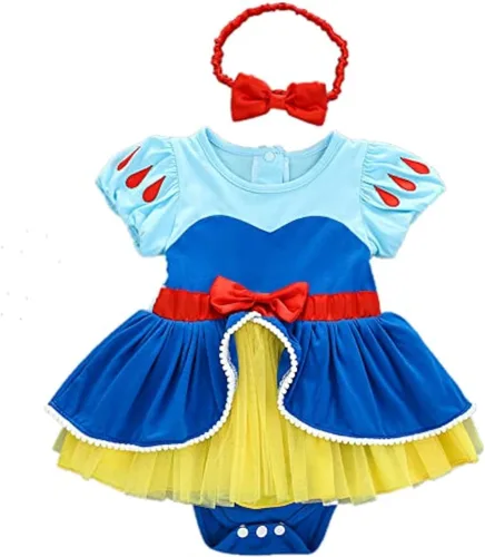 Vista 17 de Disfraz de princesa para niñas pequeñas, disfraz de tutú de Halloween, mameluco de Navidad Nn11