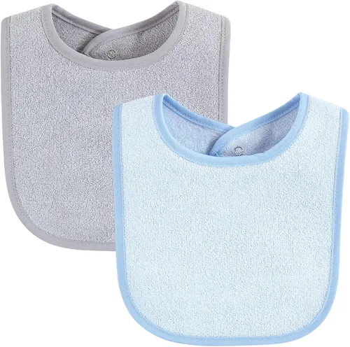 Vista 4 de Hudson Baby Babero unisex BabyDrooler con forro impermeable Azul Rojo