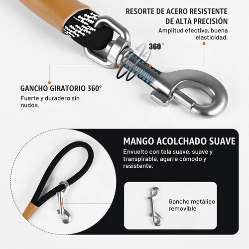 Vista 3 de Correa larga para perro, cuerda reflectante, cable de entrenamiento de 15