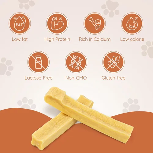 Vista 4 de Wildfang® Yak Chews, XS para perros de menos de 22 libras – Varilla dental para perros, dureza como el queso de yak del Himalaya, palitos de queso