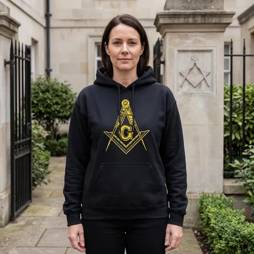 Vista 2 de FREEMASON LOGO - Sudadera con capucha Negro